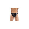 Slip noir Black Desire en simili cuir 